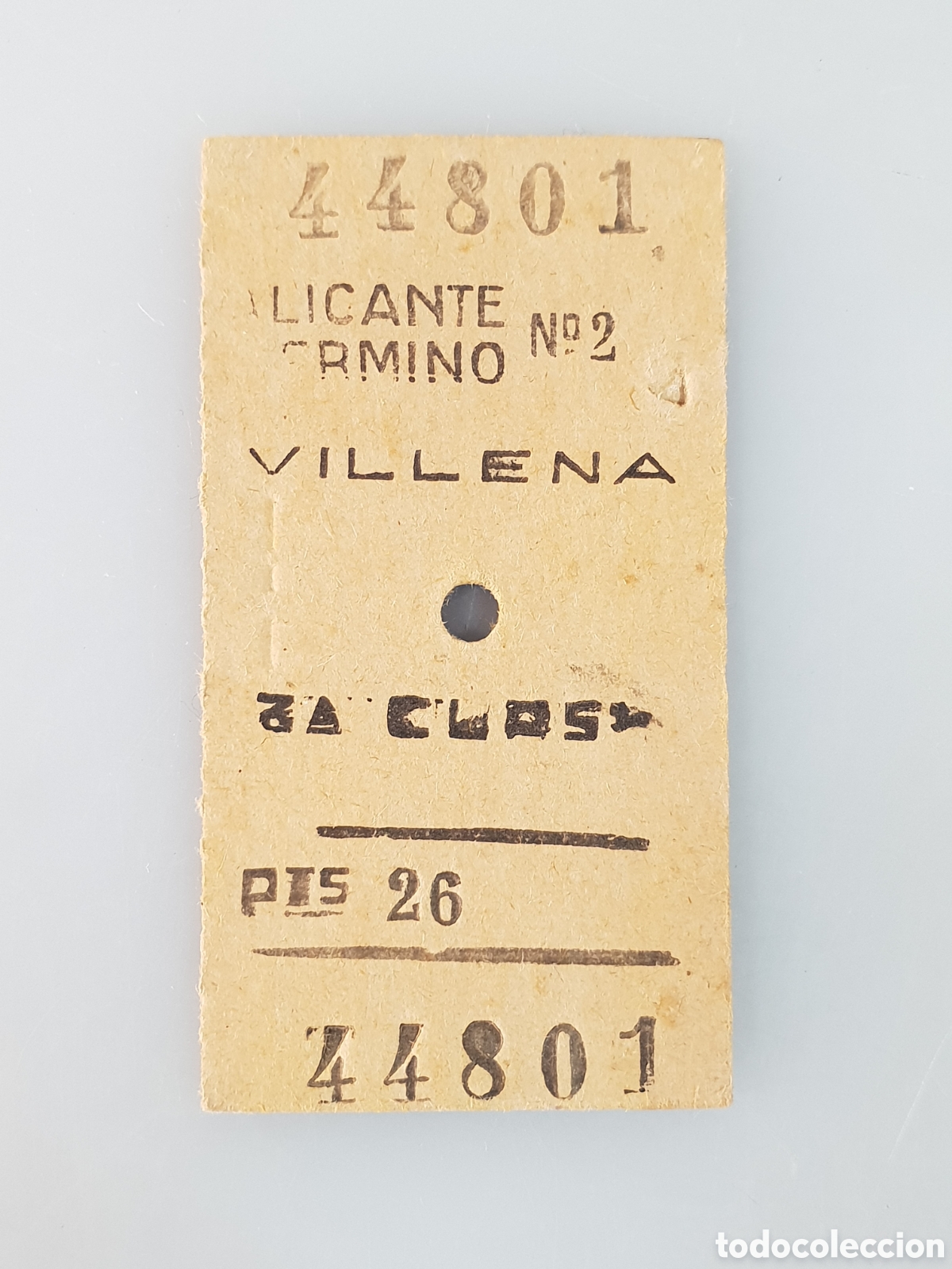 Collectables Transport Tickets: ■ BILLETE TREN .3&deg; CLASE. ALICANTE TERMINO - VILLENA