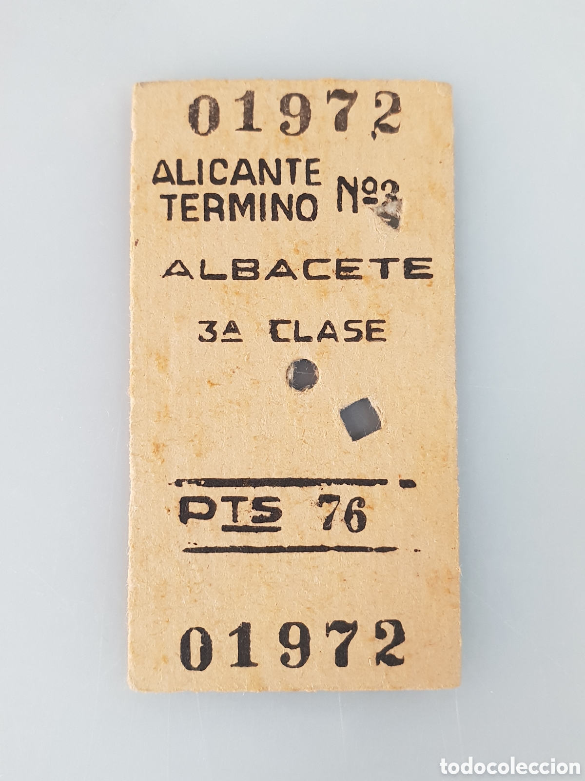Collectables Transport Tickets: ■ BILLETE TREN .3&deg; CLASE. ALICANTE TERMINO - ALBACETE