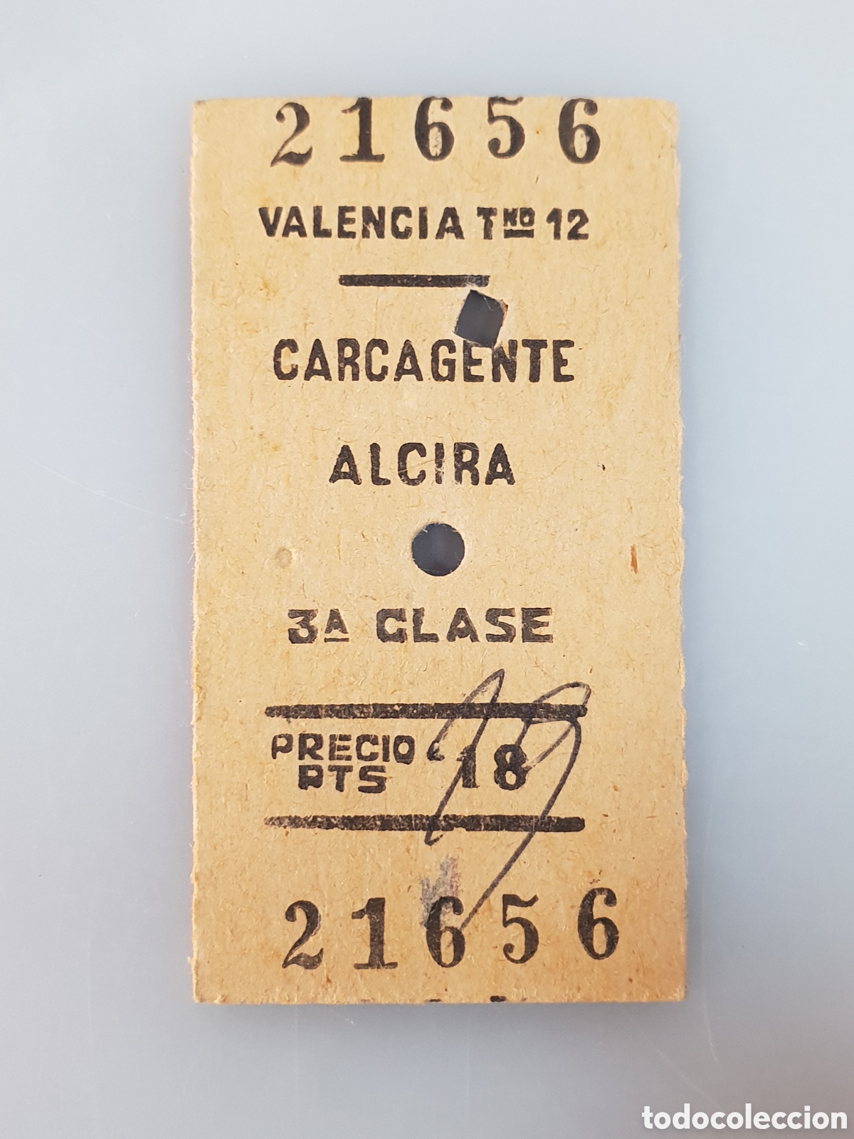 Collectables Transport Tickets: ■ BILLETE TREN .3&deg; CLASE. VALENCIA - CARCAGENTE - ALCIRA