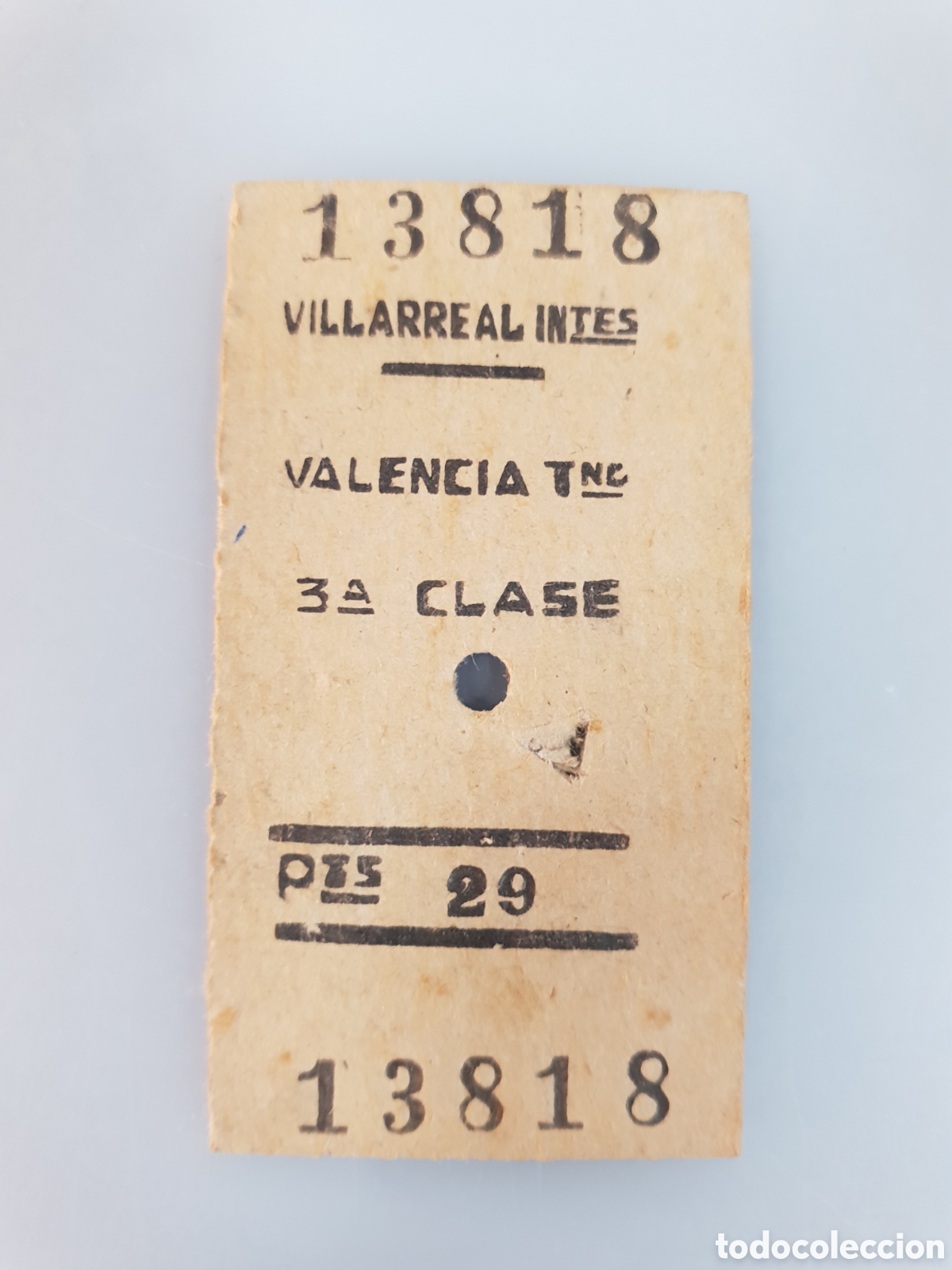 Collectables Transport Tickets: ■ BILLETE TREN .3&deg; CLASE. VILLAREAL - VALENCIA