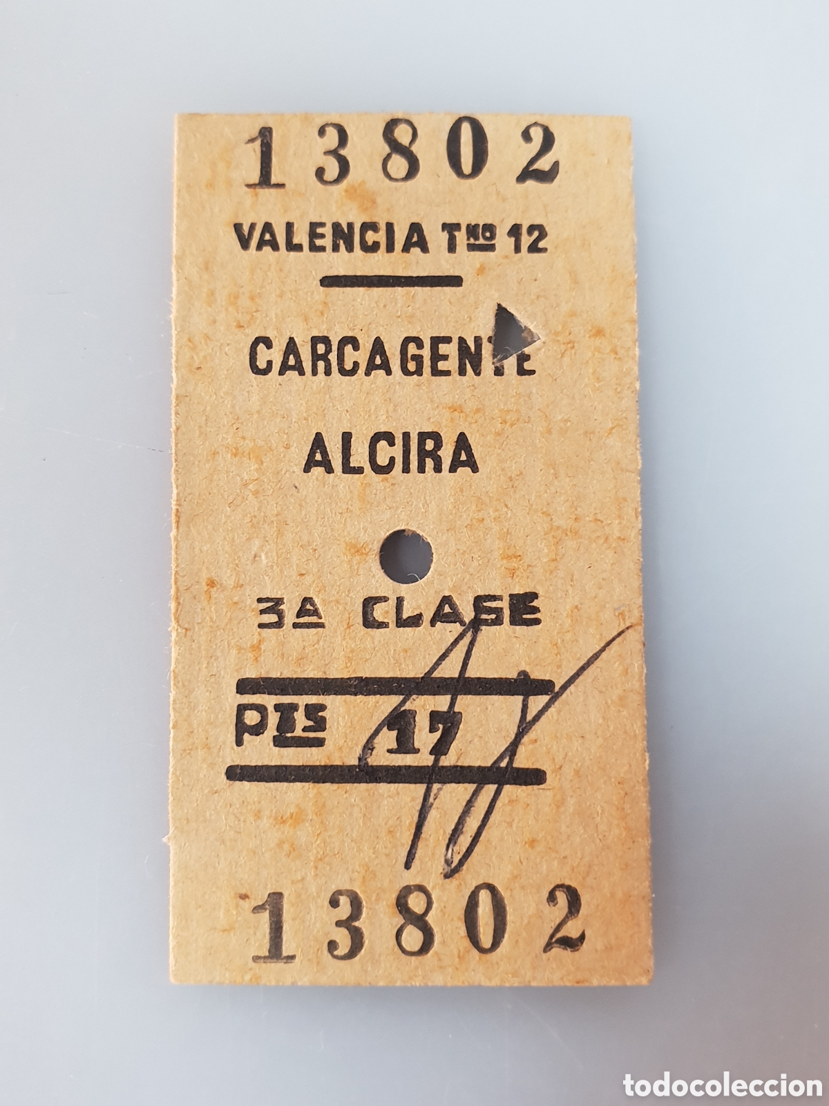 Collectables Transport Tickets: ■ BILLETE TREN .3&deg; CLASE. VALENCIA - CARCAGENTE - ALCIRA
