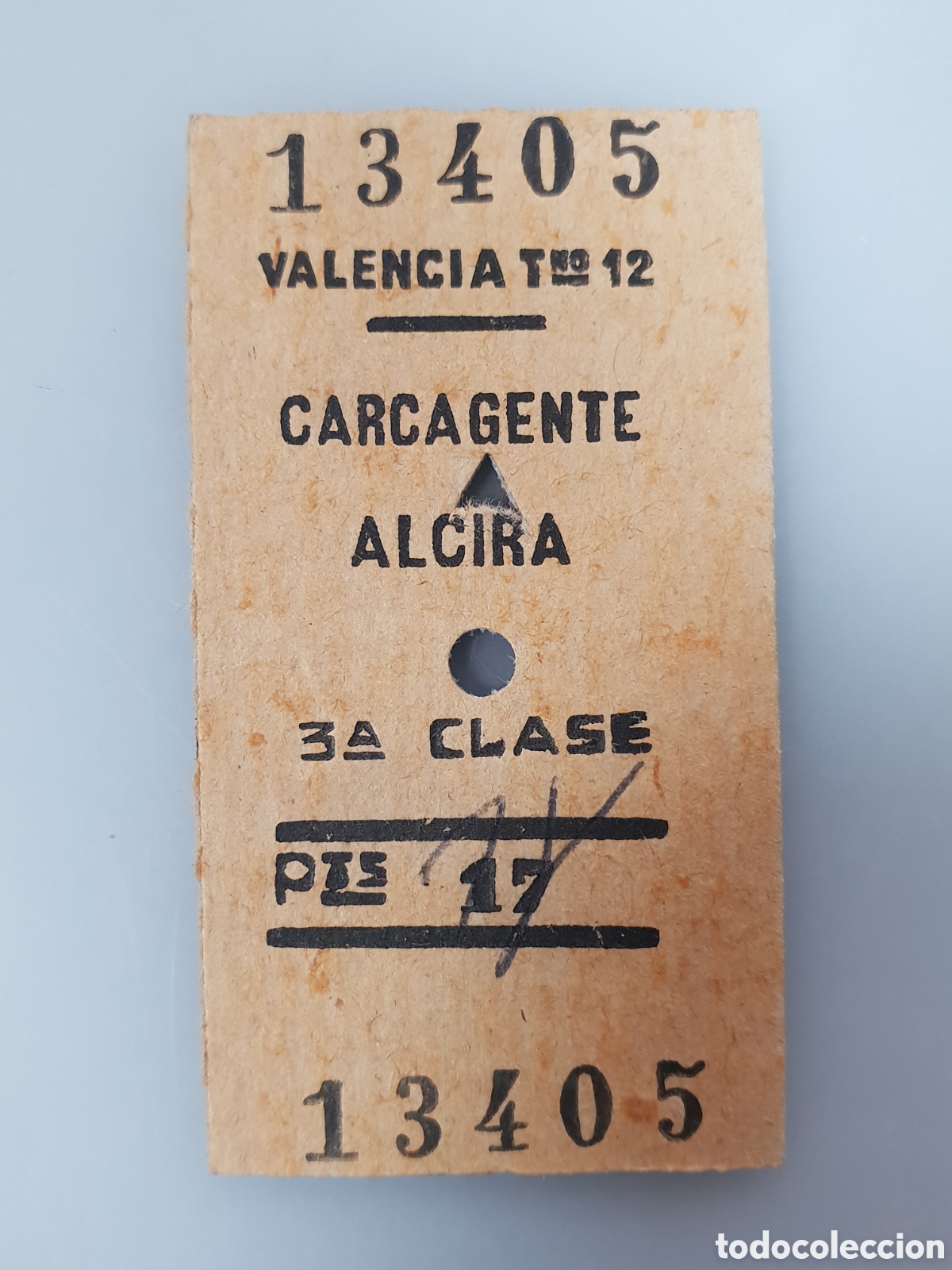 Sammeln von Fahrkarten: ■ BILLETE TREN .3&deg; CLASE. VALENCIA - CARCAGENTE - ALCIRA