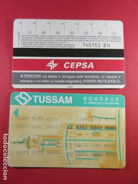 Collectionnisme Billets de transport: ref: SEVILLATARMAG01 - COLECCION TARJETA MAGNETICA SEVILLA - CARTON - CEPSA - LEE INTERIOR