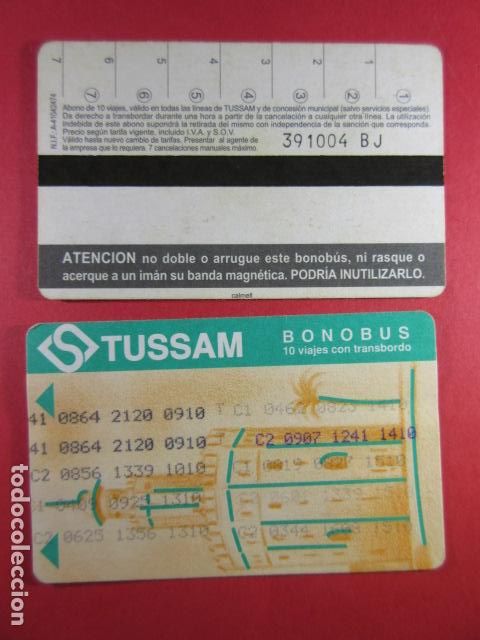 Colecionismos Bilhetes de Transporte: ref: SEVILLATARMAG01 - COLECCION TARJETA MAGNETICA SEVILLA - CARTON - CALMELL MINUSCUL- LEE INTERIOR