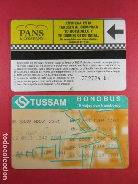 Colecionismos Bilhetes de Transporte: ref: SEVILLATARMAG01 - COLECCION TARJETA MAGNETICA SEVILLA - CARTON - PANS & COMPANY - LEE INTERIOR