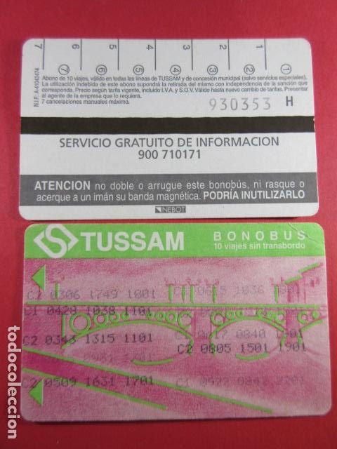 Colecionismos Bilhetes de Transporte: ref: SEVILLATARMAG01 - COLECCION TARJETA MAGNETICA SEVILLA - CARTON - NEBOT - LEE INTERIOR