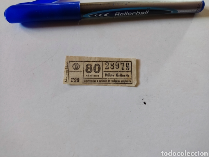 Sammeln von Fahrkarten: Billete transporte antiguo 80 c&eacute;ntimos,creo Barcelona?