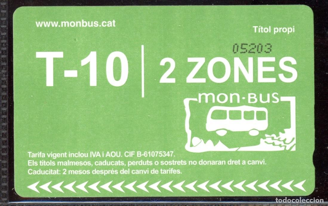 Colecionismos Bilhetes de Transporte: TARJETA DE TRANSPORTE DE MONBUS //C4- B2