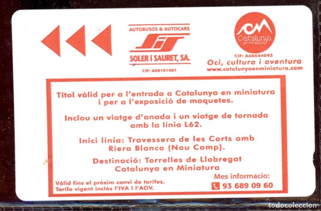 Colecionismos Bilhetes de Transporte: TARJETA DE TRANSPORTE DE SOLER I SAURET / TORRELLES DE LLOBREGAT //C4- B2