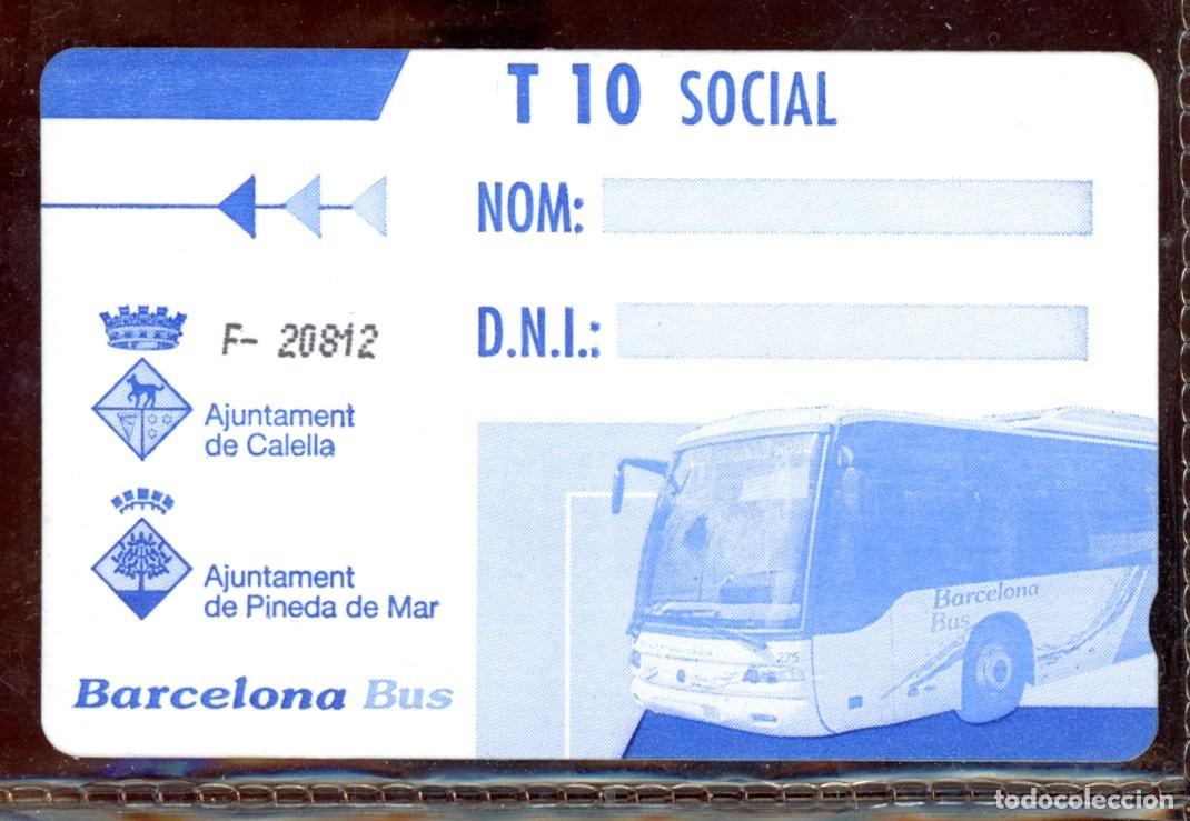Colecionismos Bilhetes de Transporte: TARJETA DE TRANSPORTE / CALELLA - PINEDA DE MAR //C4- B2