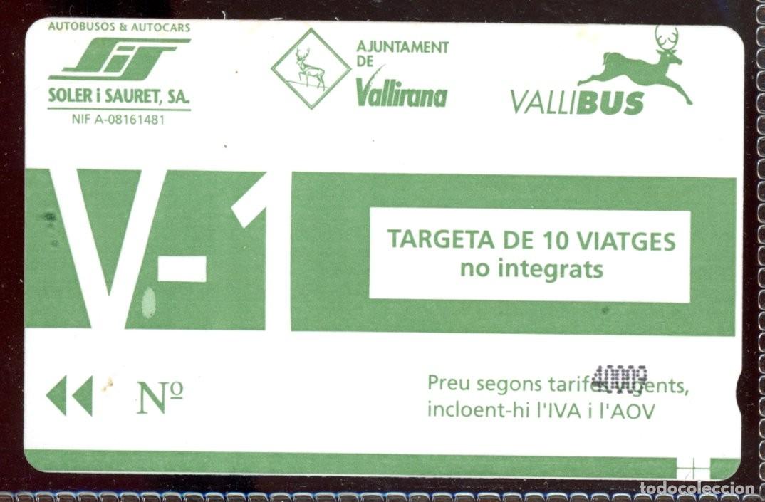 Colecionismos Bilhetes de Transporte: TARJETA DE TRANSPORTE SOLER I SAURET / VALLIRANA // C4- B2