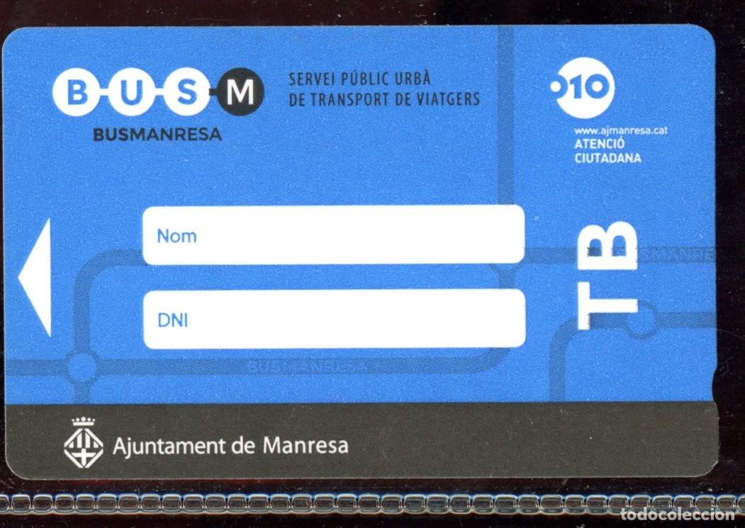 Colecionismos Bilhetes de Transporte: TARJETA DE TRANSPORTE MANRESA // C4- B2