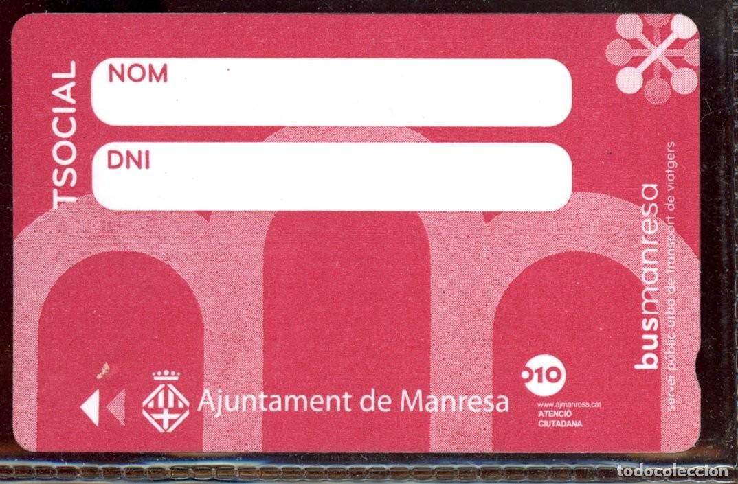 Colecionismos Bilhetes de Transporte: TARJETA DE TRANSPORTE MANRESA // C4- B2