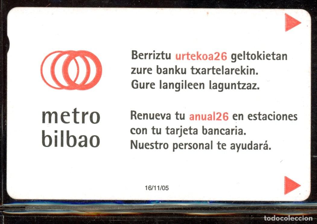 Sammeln von Fahrkarten: TARJETA DE TRANSPORTE METRO BILBAO // C4- B2