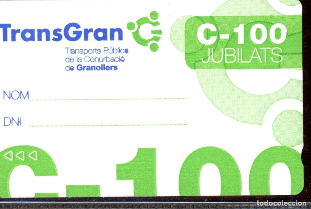 Colecionismos Bilhetes de Transporte: TARJETA DE TRANSPORTE DE GRANOLLERS //C4-B2