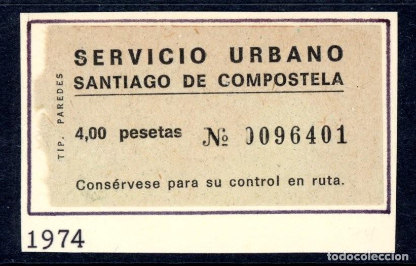 Colecionismos Bilhetes de Transporte: BILLETE BUS SANTIAGO DE COMPOSTELA // 10LG-3