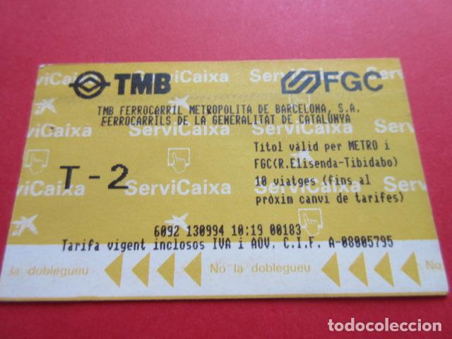 Sammeln von Fahrkarten: ref: TARMAGCAIXA - 1 TARJETA T-2 PIE TARJETA 1 - COLECCI&Oacute;N MAGNETICA BARCELONA - LEER INTERIOR