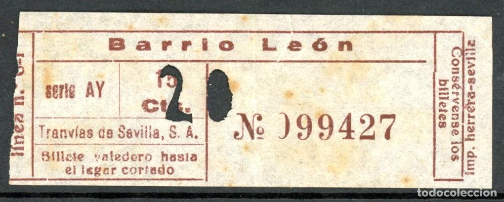 Colecionismos Bilhetes de Transporte: BILLETE TRANVIAS DE SEVILLA // 10LG-23