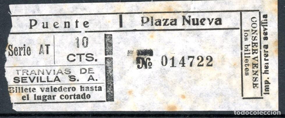 Colecionismos Bilhetes de Transporte: BILLETE TRANVIAS DE SEVILLA // 10LG-23