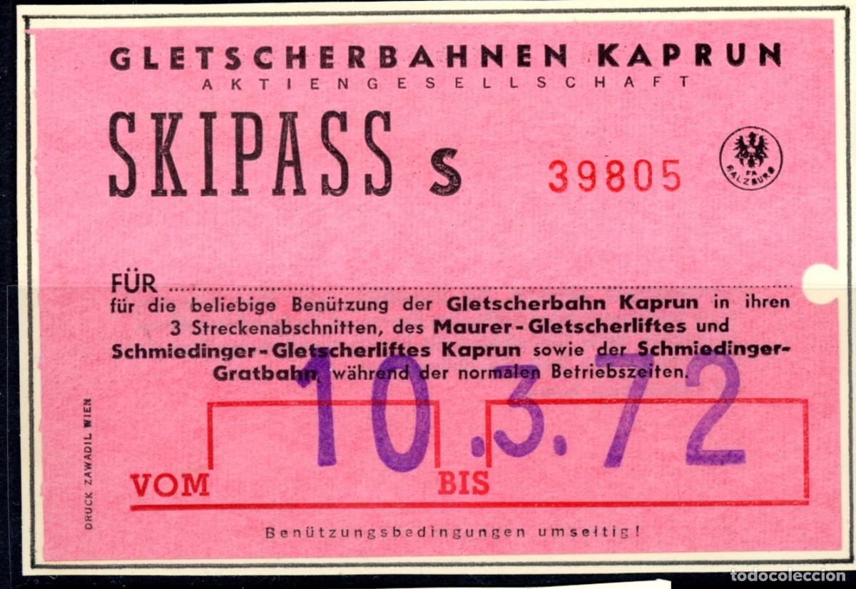 Colecionismos Bilhetes de Transporte: BILLETE COLECCION SKI / AUSTRIA // 13LG-7