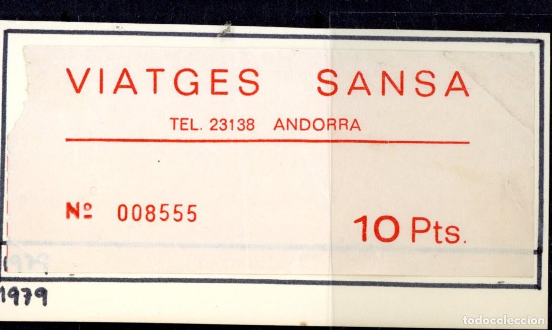 Colecionismos Bilhetes de Transporte: BILLETE DE BUS DE VIATGES SANSA / ANDORRA // 13LG-9