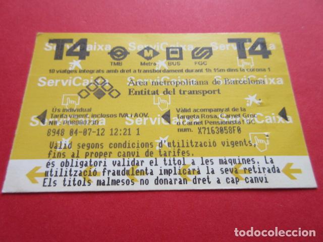 Coleccionismo Billetes de transporte: ref: TARMAGCAIXA - 1 TARJETA T-4 AMARILLO INTENSO - COLECCI&Oacute;N MAGNETICA BARCELONA - LEER INTERIOR