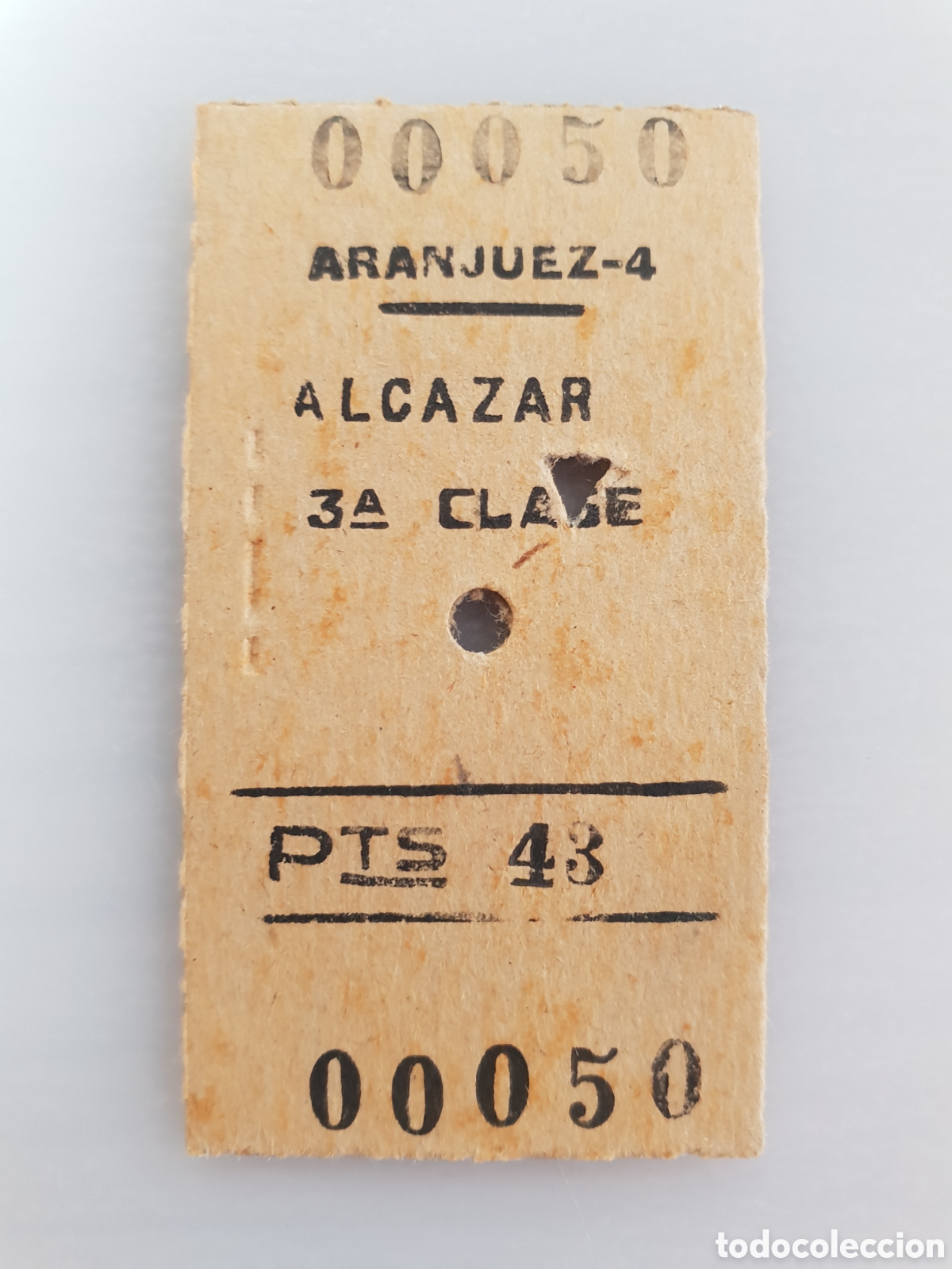 Sammeln von Fahrkarten: ■ BILLETE TREN .3&deg; CLASE. ARANJUEZ - ALCAZAR