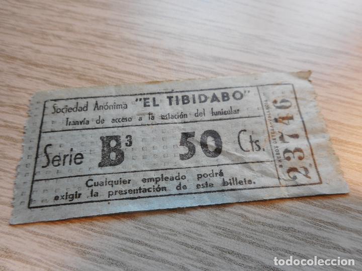 Collectables Transport Tickets: ANTIGUO BILLETE TRANVIA EL TIBIDABO BARCELONA 50 CENTIMOS
