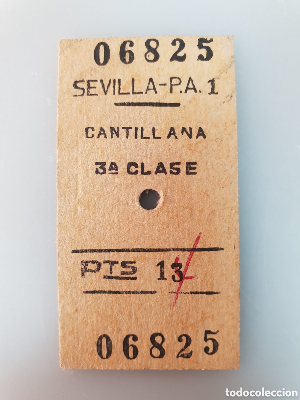 Colecionismos Bilhetes de Transporte: ■ BILLETE TREN .3&deg; CLASE. SEVILLA - CANTILLANA
