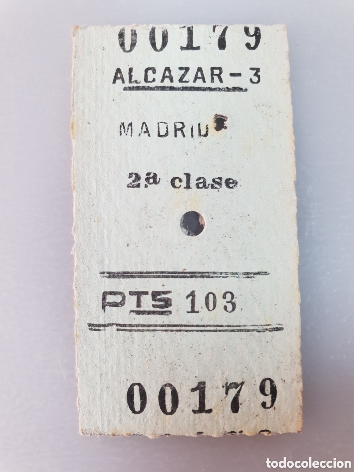 Colecionismos Bilhetes de Transporte: BILLETE TREN .2&deg; CLASE. ALCAZAR - MADRID