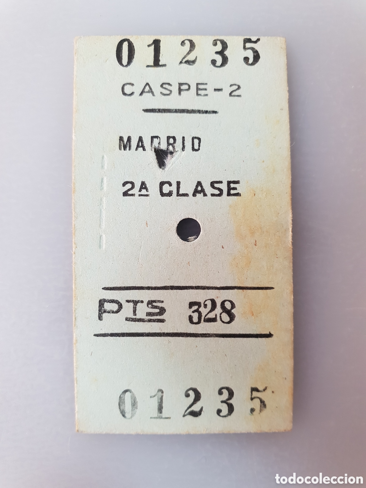 Colecionismos Bilhetes de Transporte: BILLETE TREN .2&deg; CLASE. CASPE -2 - MADRID