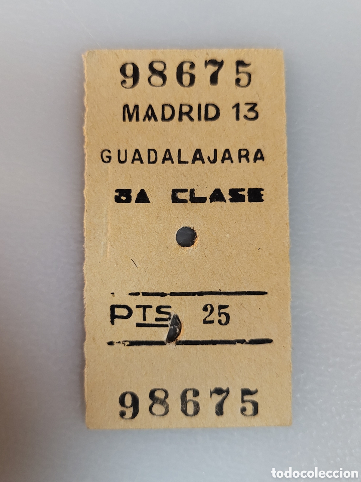Sammeln von Fahrkarten: ■ BILLETE TREN .3&deg; CLASE. MADRID 13 - GUADALAJARA