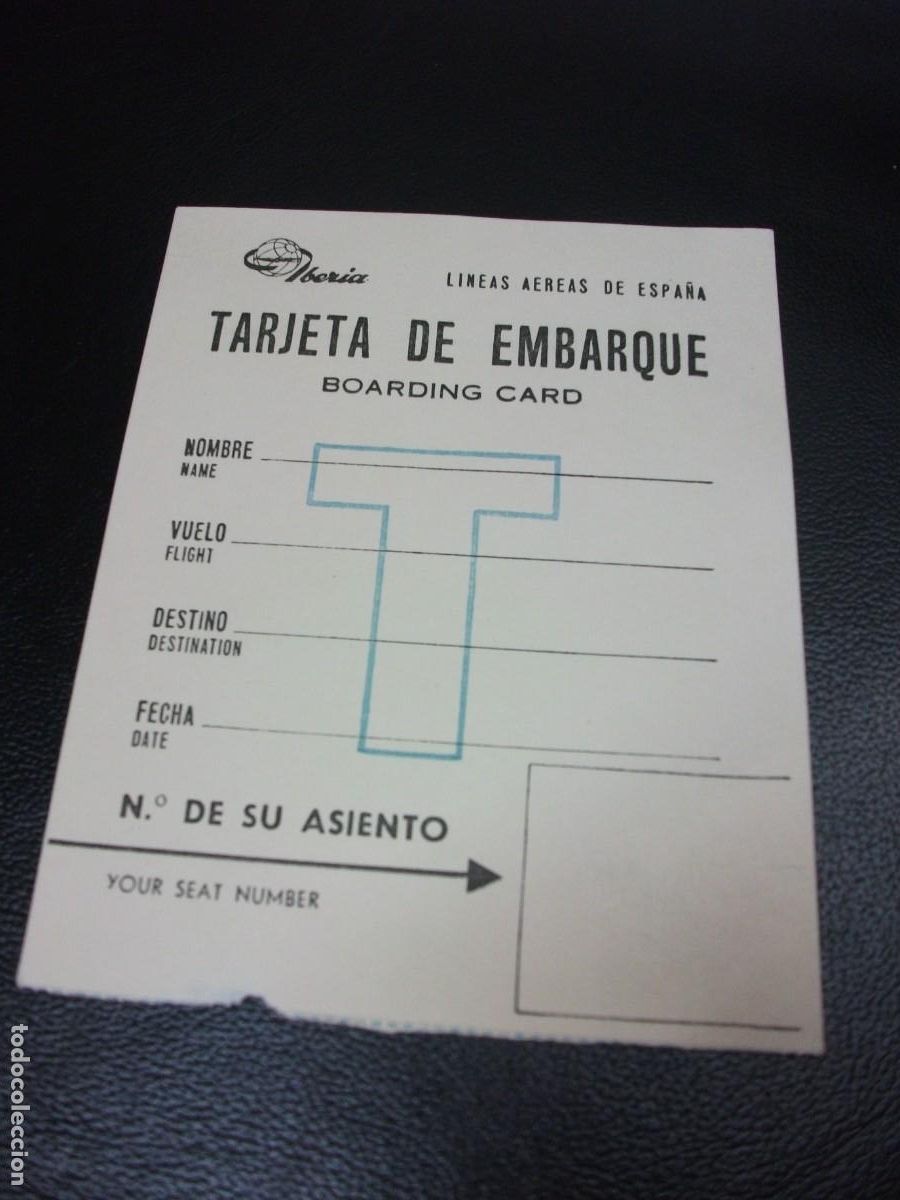 Coleccionismo Billetes de transporte: BILLETE DE EMBARQUE - TARJETA DE IBERIA SIN USAR - AVIACI&Oacute;N