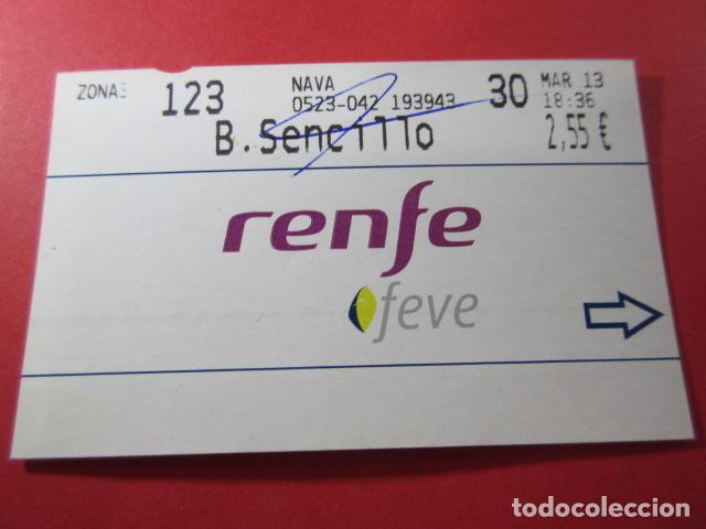 Colecionismos Bilhetes de Transporte: REF: TAR_RENFE_FEVE01 - TARJERA RENFE FEVE CERCANIAS - ASTURIAS - SENCILLO - NAVA