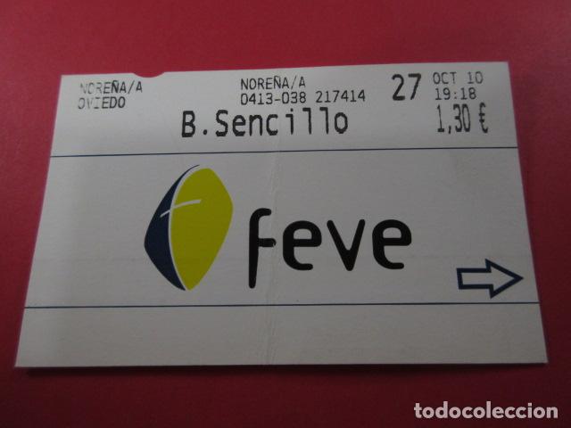 Colecionismos Bilhetes de Transporte: REF: TAR_RENFE_FEVE01 - TARJERA RENFE FEVE CERCANIAS - ASTURIAS - SENCILLO - NORE&Ntilde;A / A