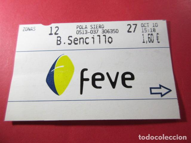 Colecionismos Bilhetes de Transporte: REF: TAR_RENFE_FEVE01 - TARJERA RENFE FEVE CERCANIAS - ASTURIAS - SENCILLO - POLA DE SIERO