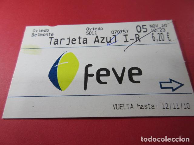 Colecionismos Bilhetes de Transporte: REF: TAR_RENFE_FEVE01 - TARJERA RENFE FEVE CERCANIAS - ASTURIAS - TARJETA AZUL I-R - OVIEDO