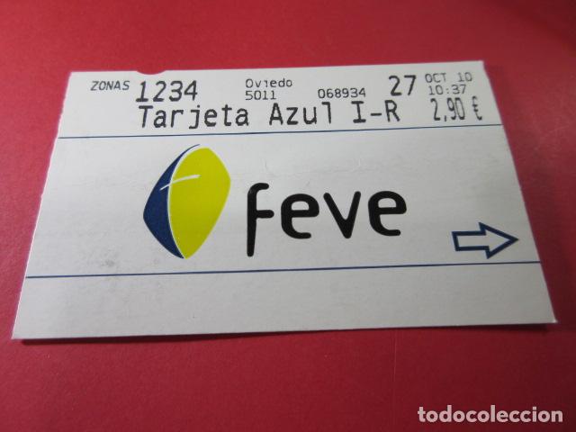 Sammeln von Fahrkarten: REF: TAR_RENFE_FEVE01 - TARJERA RENFE FEVE CERCANIAS - ASTURIAS - TARJETA AZUL I-R - OVIEDO