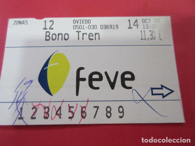 Coleccionismo billetes de transporte: REF: TAR_RENFE_FEVE01 - TARJERA RENFE FEVE CERCANIAS - ASTURIAS - BONO TREN - OVIEDO