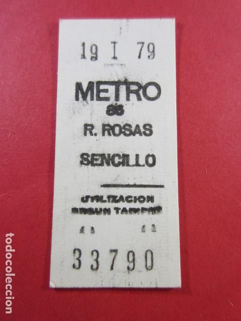 Collectables Transport Tickets: METRO DE MADRID - REF: REFMM01 - R. ROSAS 85 -