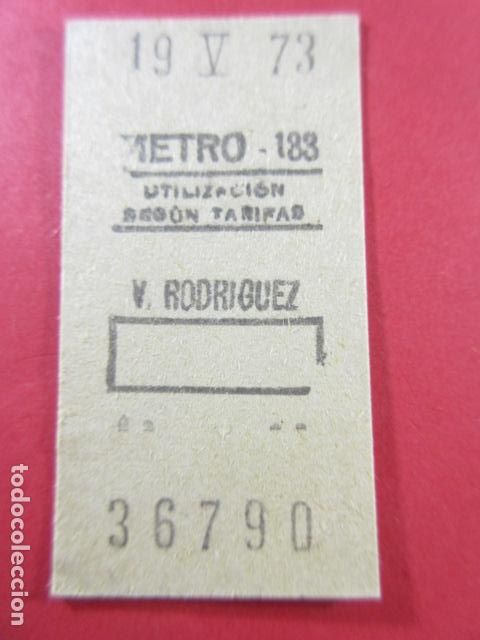 Collectables Transport Tickets: METRO DE MADRID - REF: REFMM01 - V. RODRIGUEZ 133