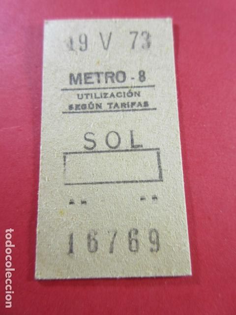 Coleccionismo billetes de transporte: METRO DE MADRID - REF: REFMM01 - SOL 8 - Foto 1