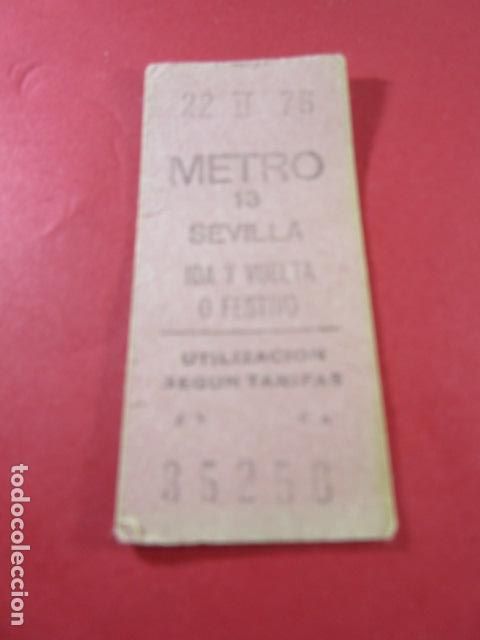 Collectables Transport Tickets: METRO DE MADRID - REF: REFMM01 - ROSA IDA Y VUELTA ESTACION SEVILLA 13