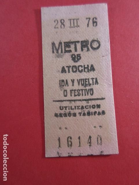 Collectables Transport Tickets: METRO DE MADRID - REF: REFMM01 - ROSA IDA Y VUELTA ESTACION ATOCHA 95