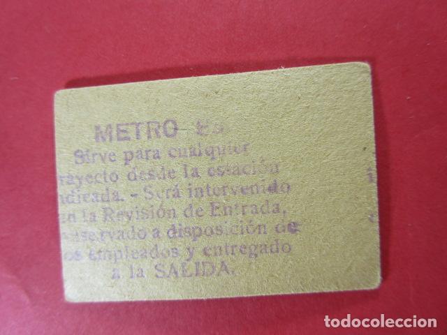 Coleccionismo billetes de transporte: METRO DE MADRID - REF: REFMM01 - ASPA - D, LEON 8x? - Foto 2