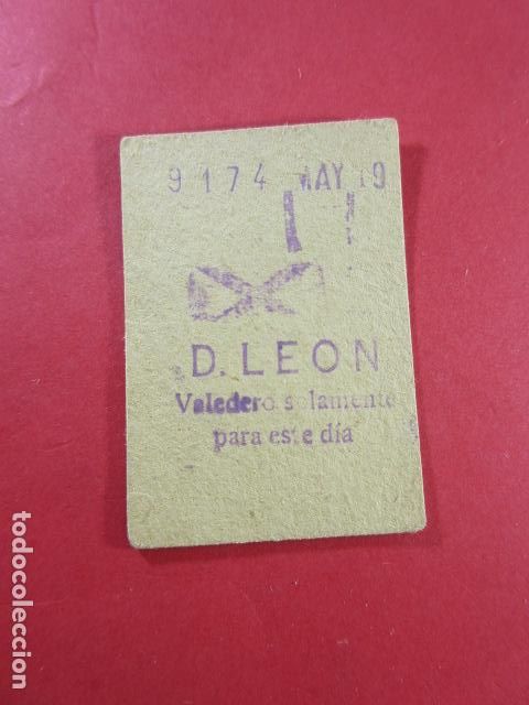 Coleccionismo billetes de transporte: METRO DE MADRID - REF: REFMM01 - ASPA - D, LEON 8x? - Foto 1