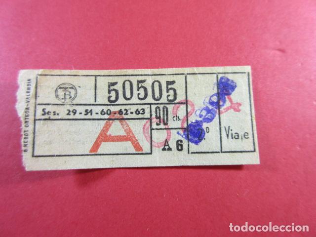 Colecionismos Bilhetes de Transporte: TB_CYC_VAR01 - TRANVIAS BARCELONA - CAPICUA 50505 - BILLETES VIAJES DIFERENTES LINEAS VER FOTOS