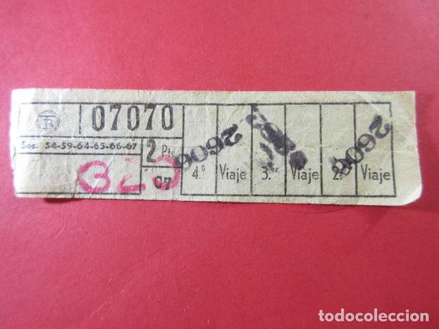 Colecionismos Bilhetes de Transporte: TB_CYC_VAR01 - TRANVIAS BARCELONA - CAPICUA 07070 - BILLETES VIAJES DIFERENTES LINEAS VER FOTOS