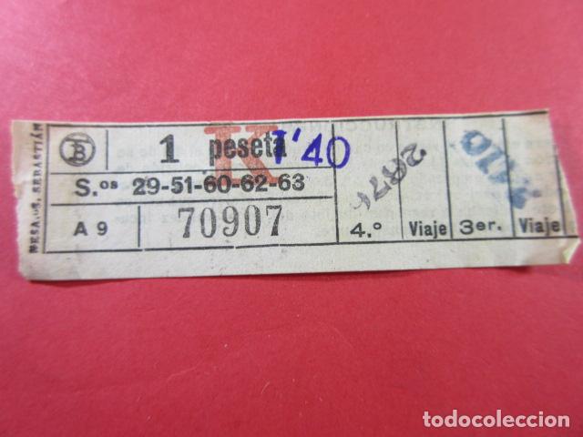 Colecionismos Bilhetes de Transporte: TB_CYC_VAR01 - TRANVIAS BARCELONA - CAPICUA 70907 - BILLETES VIAJES DIFERENTES LINEAS VER FOTOS