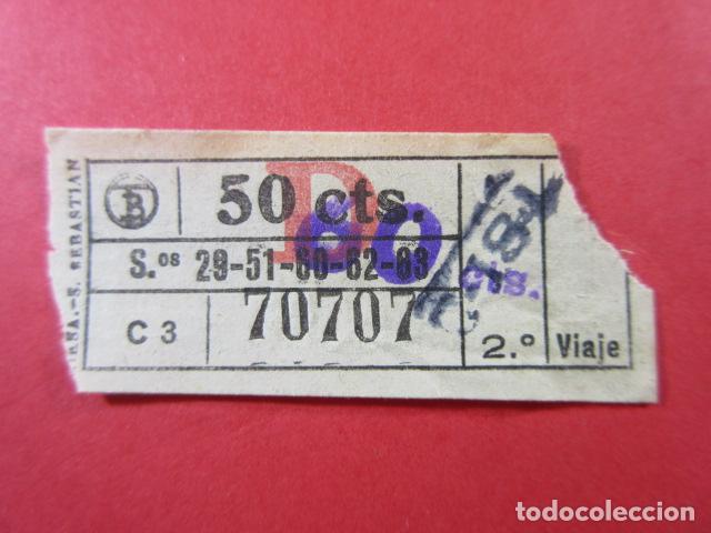 Colecionismos Bilhetes de Transporte: TB_CYC_VAR01 - TRANVIAS BARCELONA - CAPICUA 70707 - BILLETES VIAJES DIFERENTES LINEAS VER FOTOS
